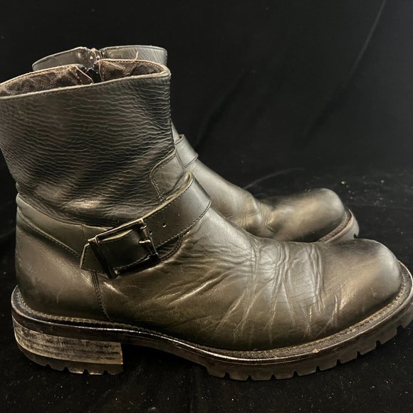 Pegabo 5613 Men Black Leather Ankle Boots Side Zipper Shoes EUR 42 main image 9